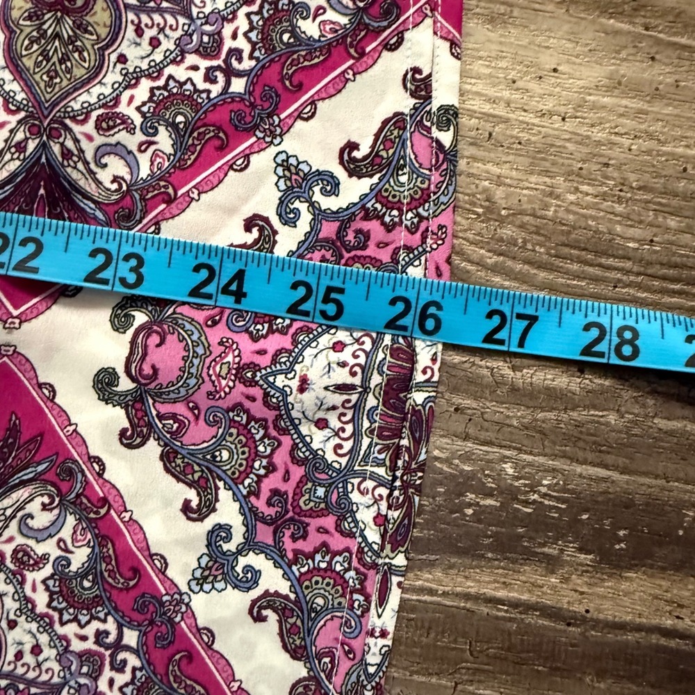 LOFT Womens XL Magenta Medallion Paisley Lightweight V-Neck Lined Camisole - Picture 10 of 10